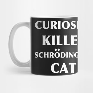 Curiosity Killed Schrodinger's Cat Black Mug